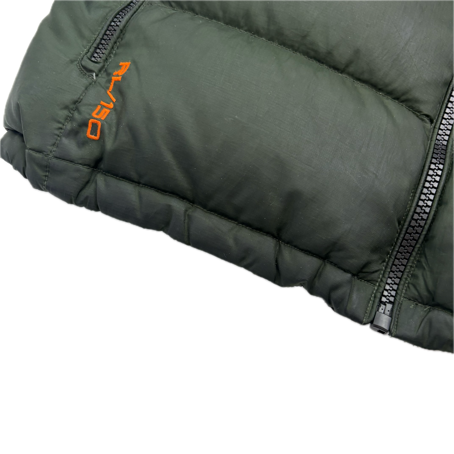 Polo Ralph Lauren Green Black Body Warmer Gilet Down Vest - M