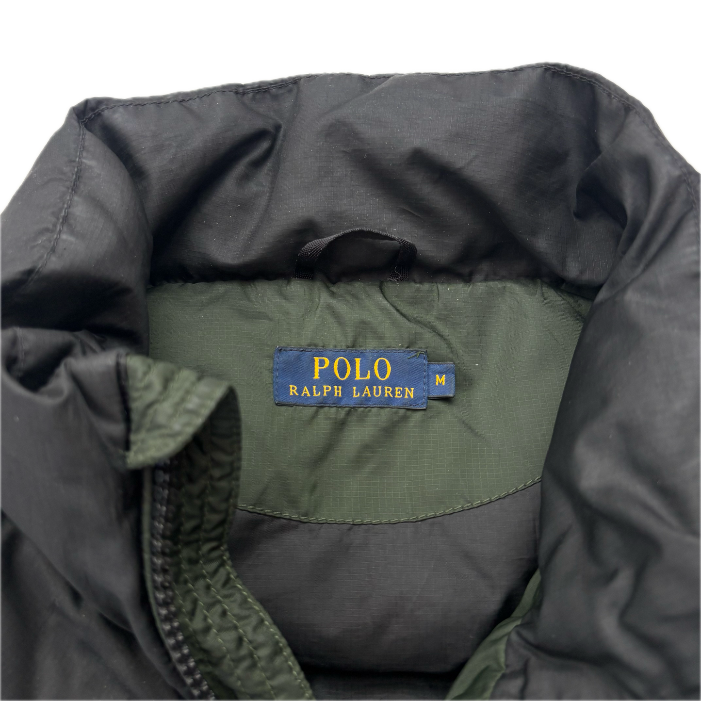Polo Ralph Lauren Green Black Body Warmer Gilet Down Vest - M
