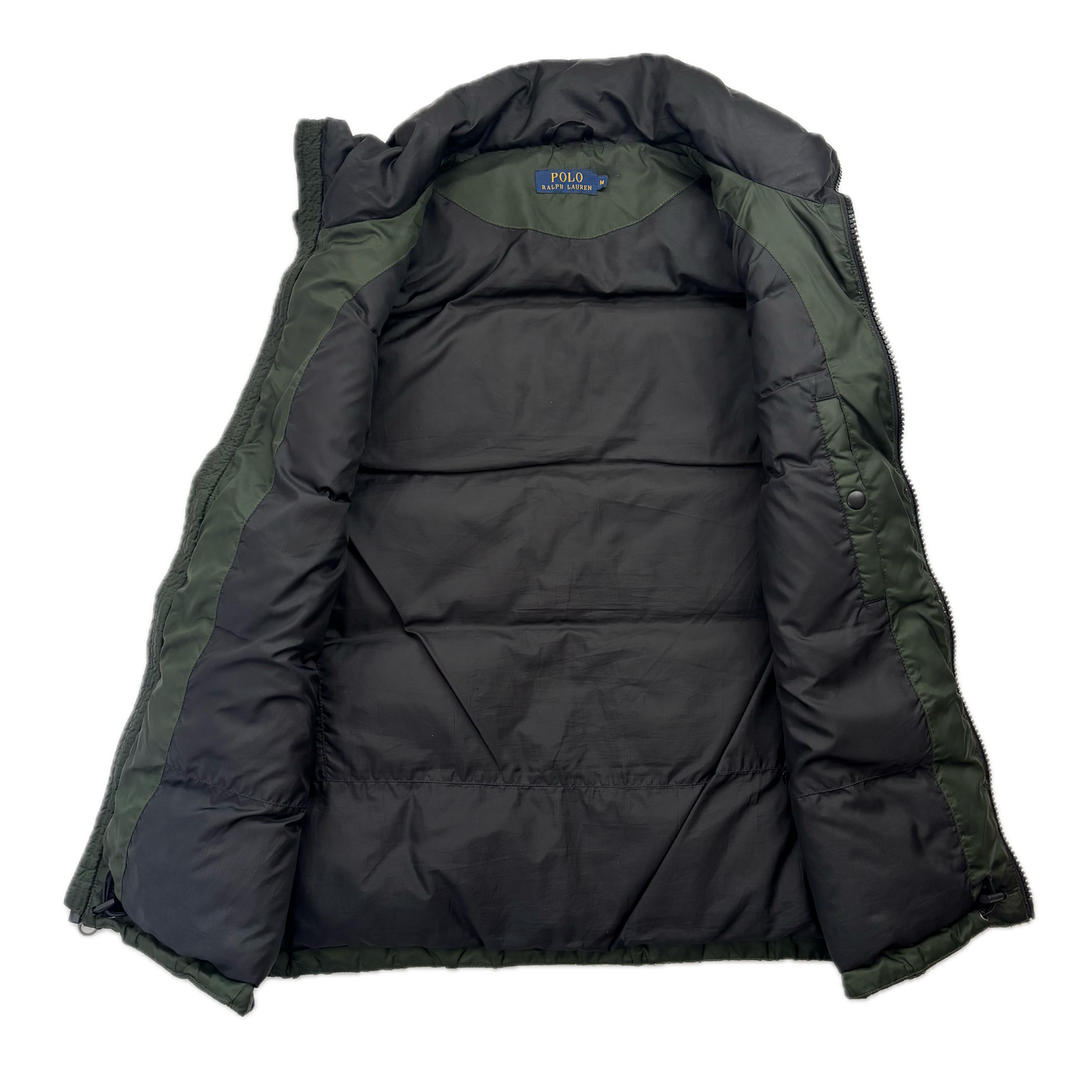 Polo Ralph Lauren Green Black Body Warmer Gilet Down Vest - M