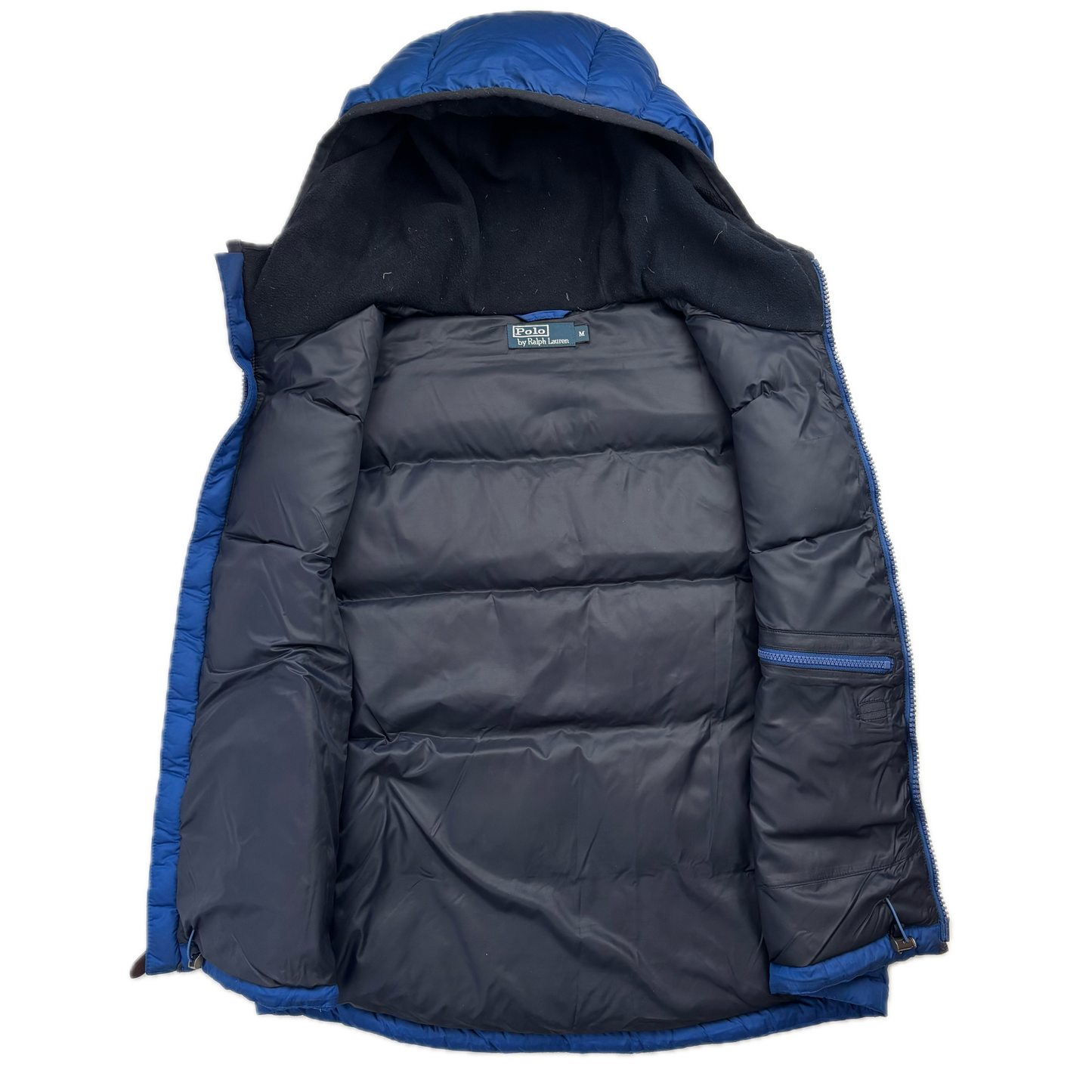 Polo Ralph Lauren Lake Placid Italy Blue Hooded Body Warmer Gilet Down Vest - M