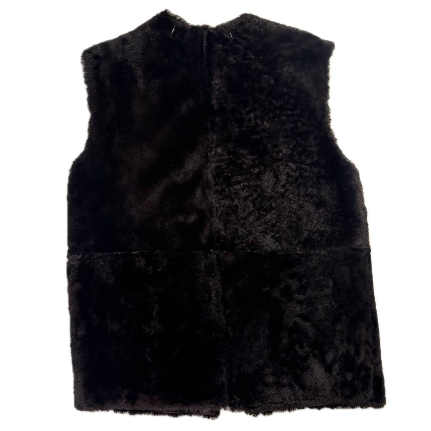 Polo Ralph Lauren Brown Leather Belted Jacket Fur Lined - L