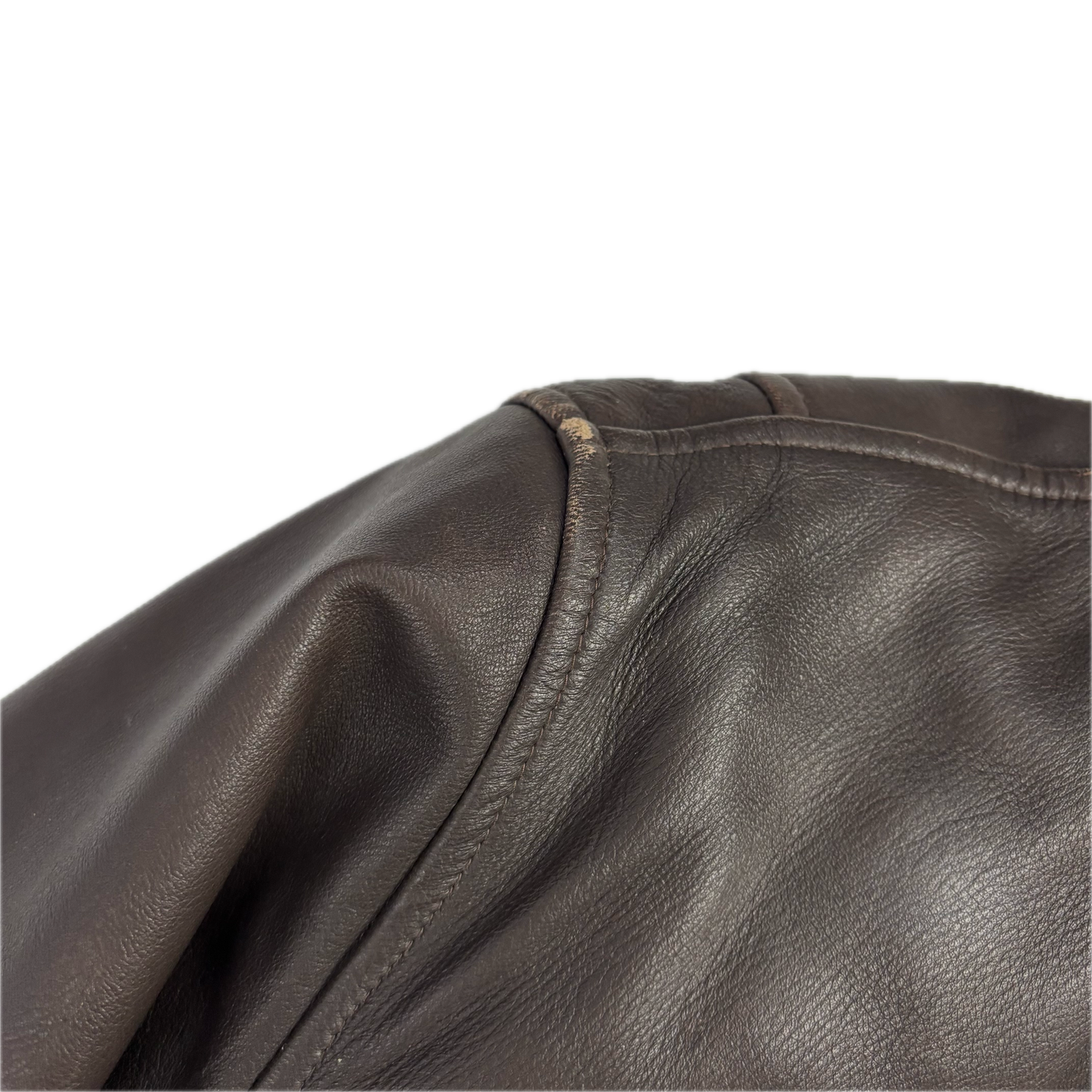 Polo Ralph Lauren Brown Leather Belted Jacket Fur Lined - L