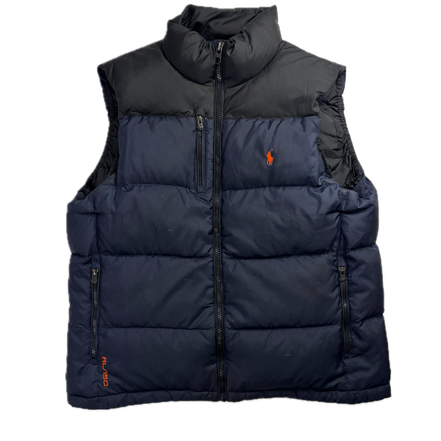Polo Ralph Lauren Navy Black Body Warmer Gilet Down Vest - L