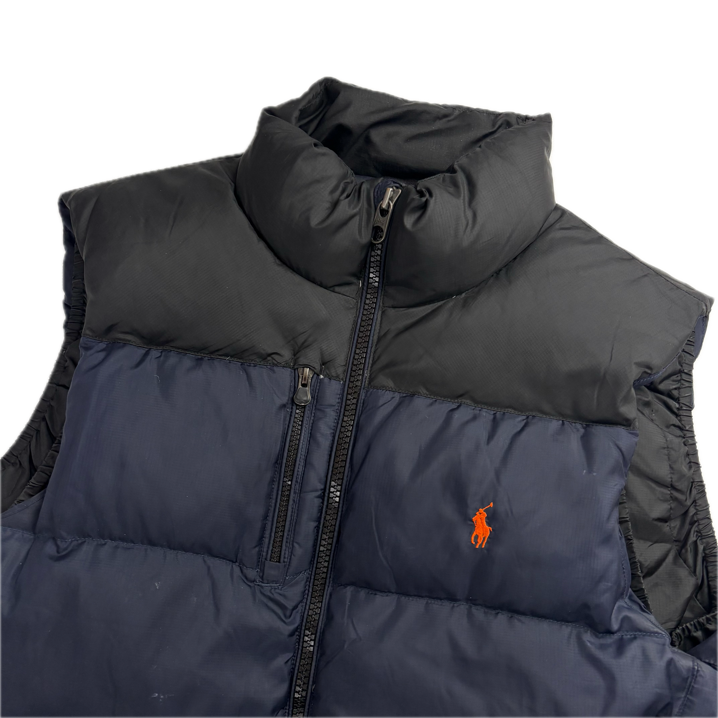 Polo Ralph Lauren Navy Black Body Warmer Gilet Down Vest - L