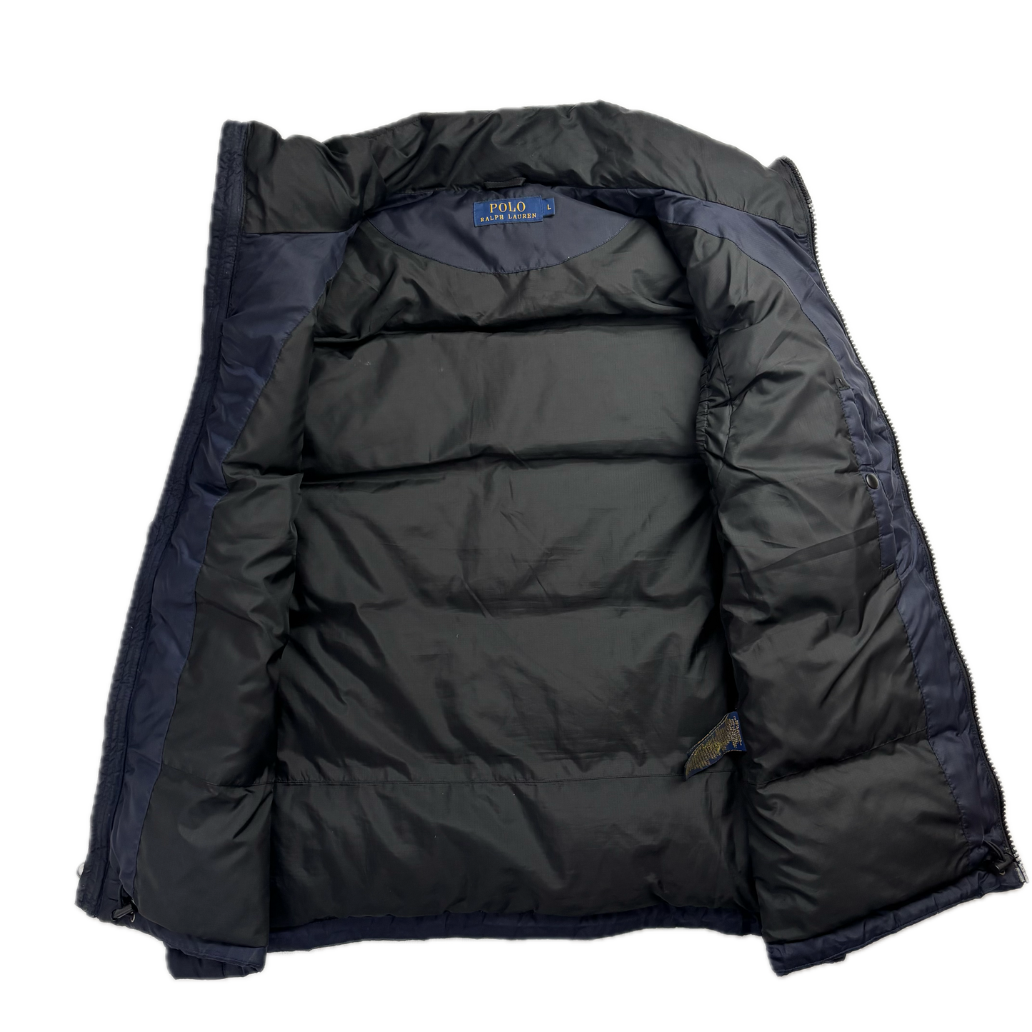 Polo Ralph Lauren Navy Black Body Warmer Gilet Down Vest - L