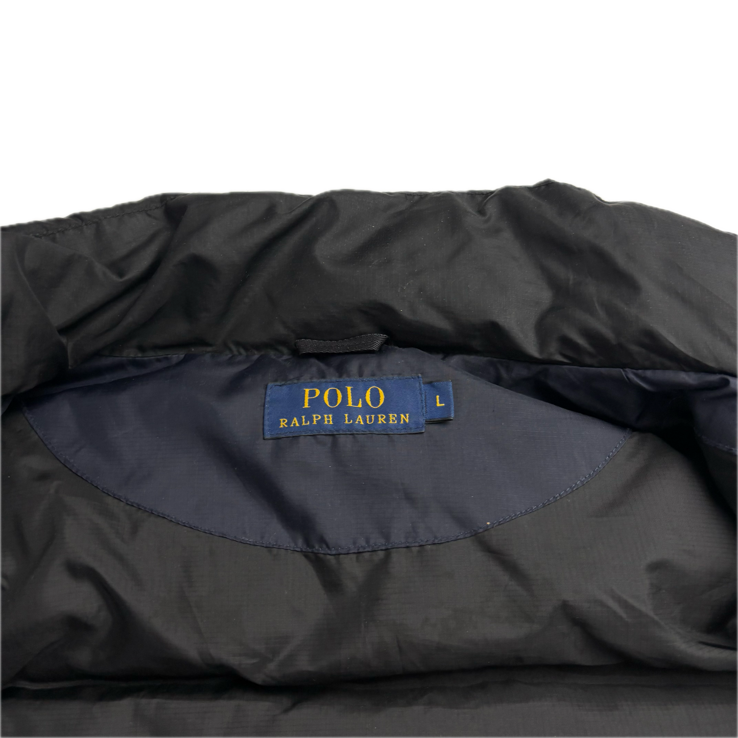 Polo Ralph Lauren Navy Black Body Warmer Gilet Down Vest - L