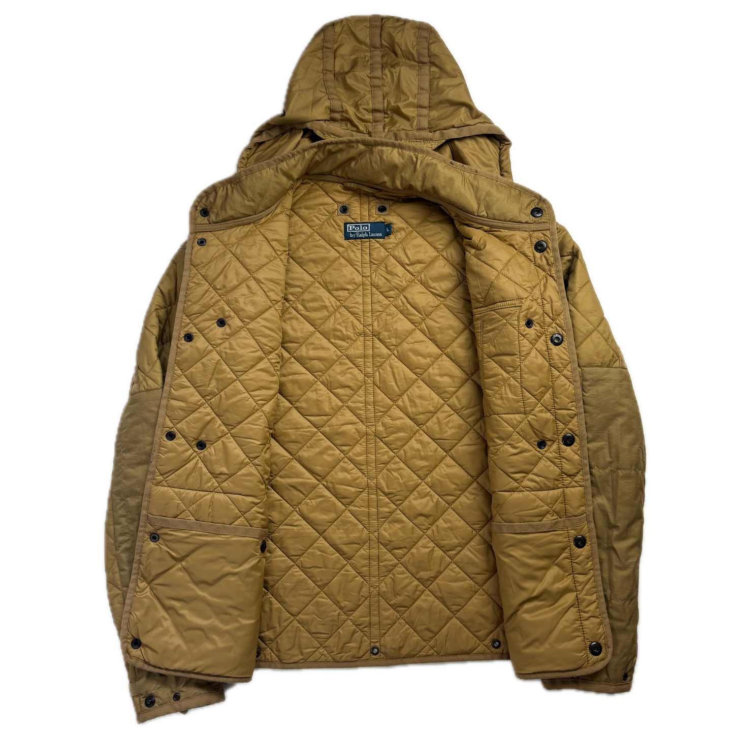 2 in 1 Tan Utility Jacket with Quilted Liner - L
