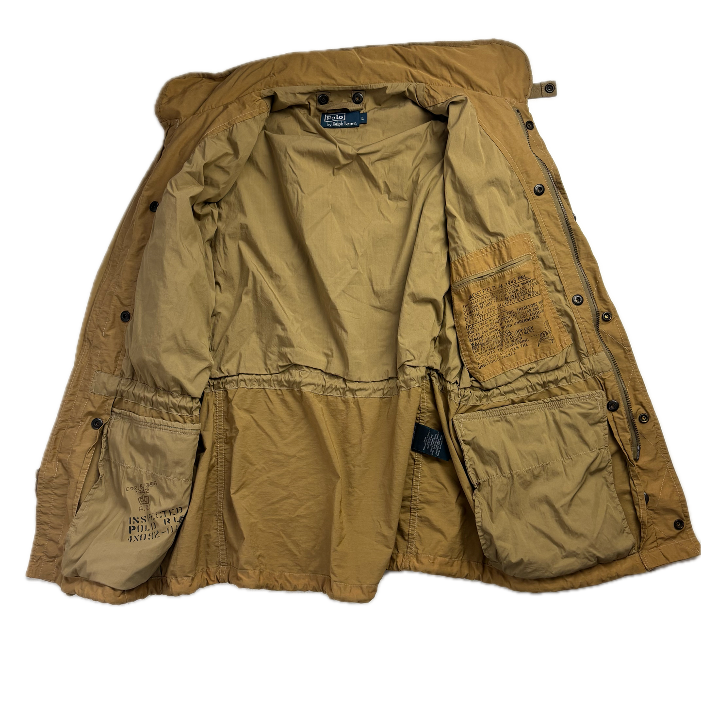 2 in 1 Tan Utility Jacket with Quilted Liner - L