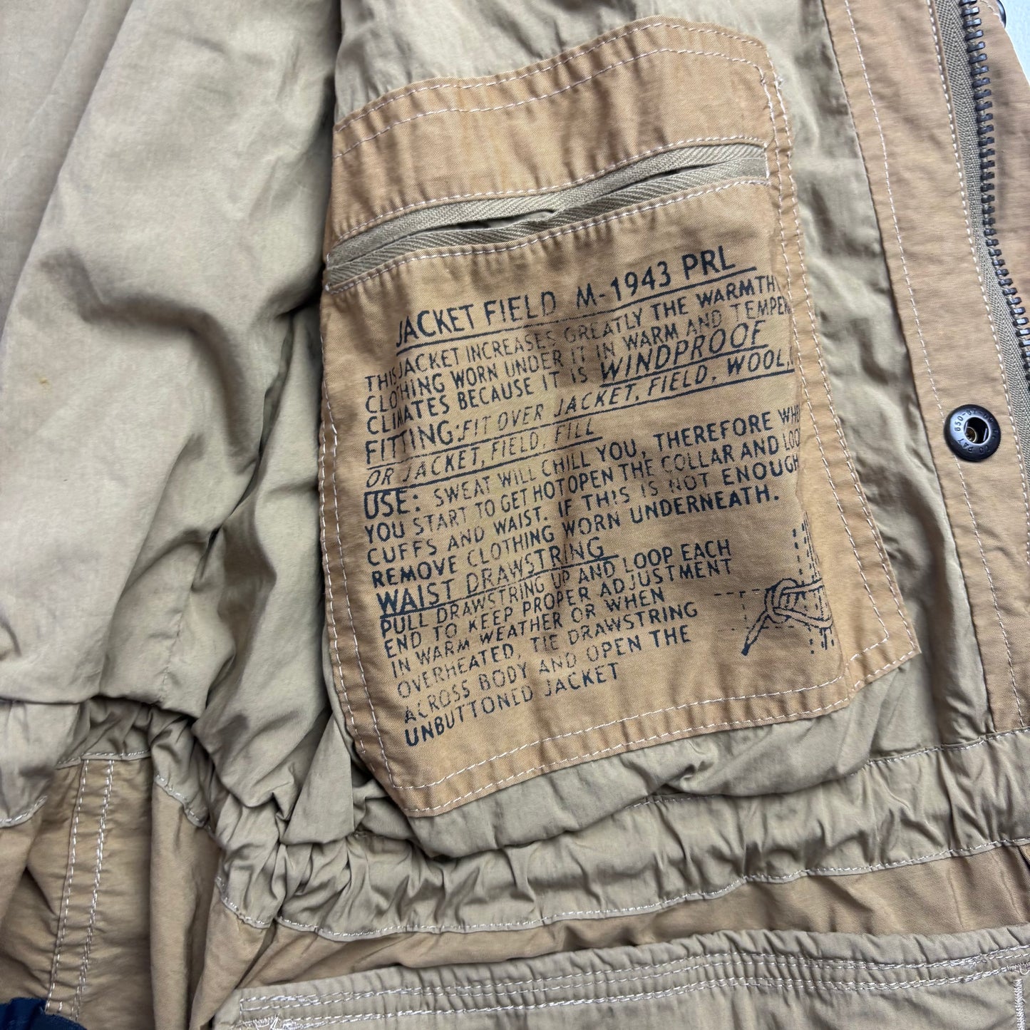 2 in 1 Tan Utility Jacket with Quilted Liner - L