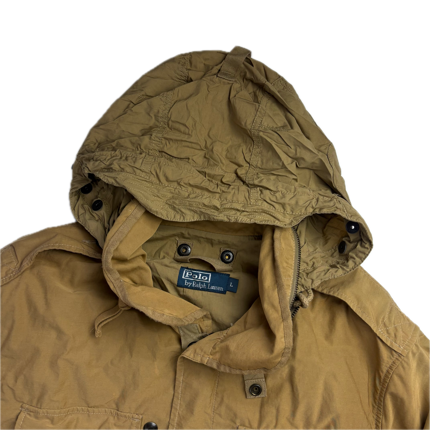 2 in 1 Tan Utility Jacket with Quilted Liner - L