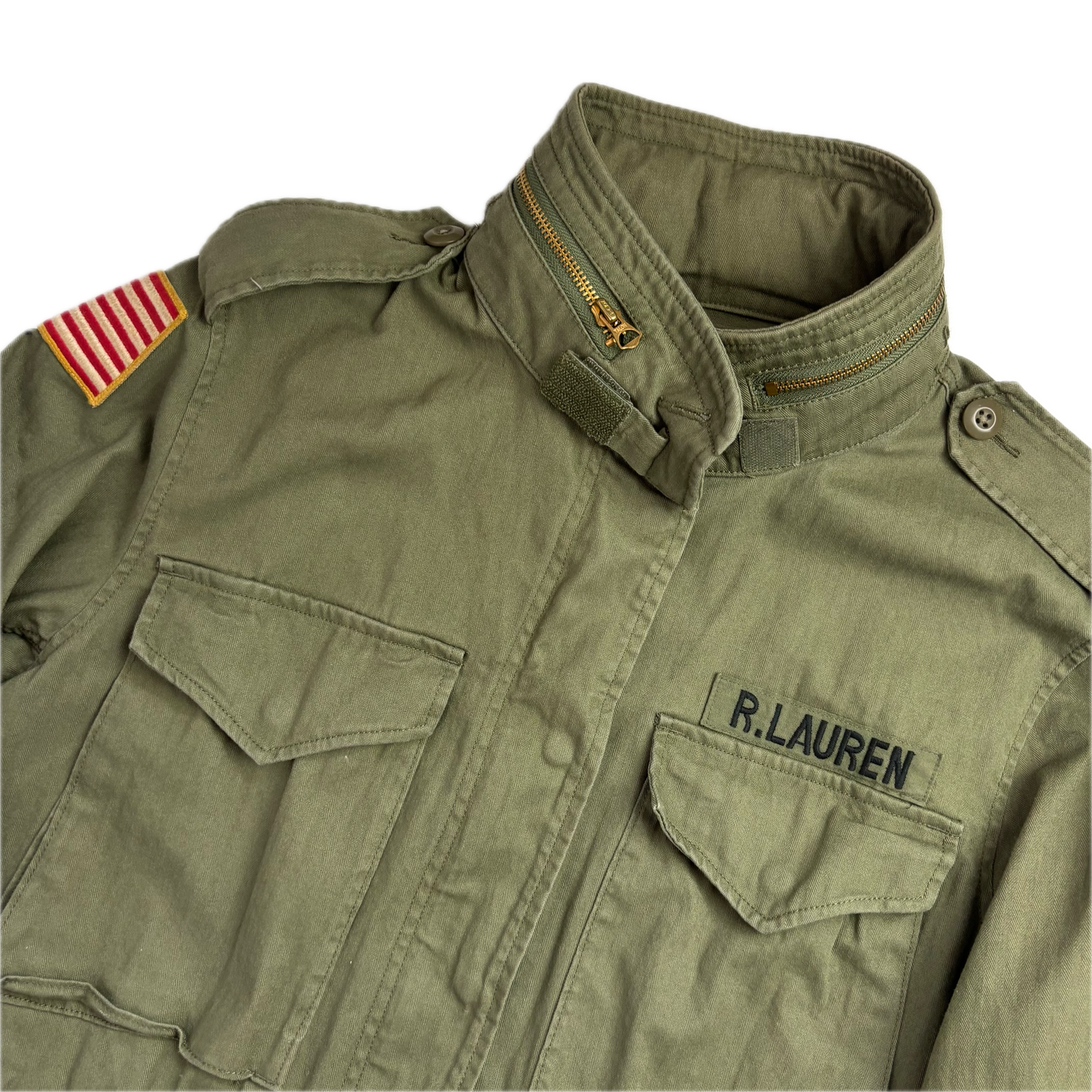 Polo Ralph Lauren Green Field Jacket Army Military - S