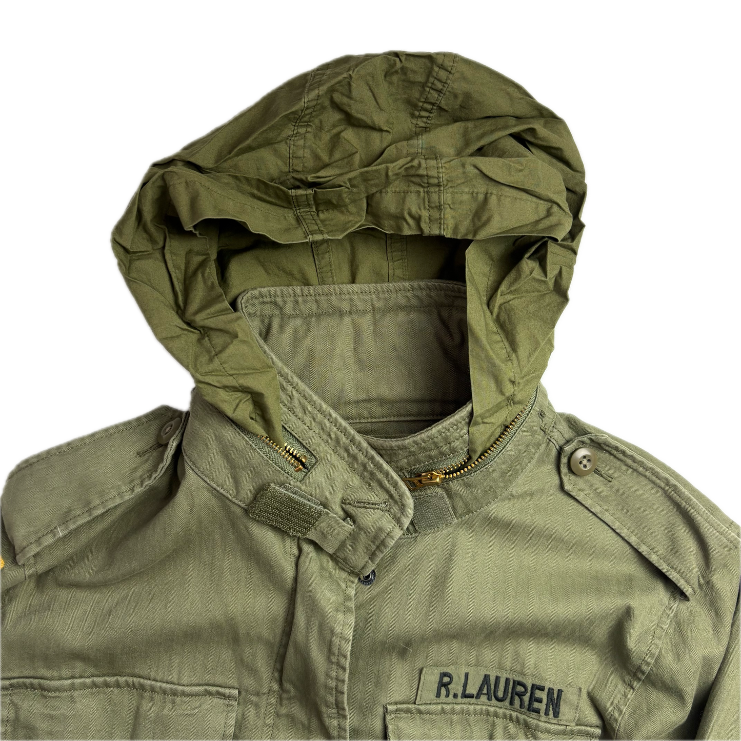 Polo Ralph Lauren Green Field Jacket Army Military - S