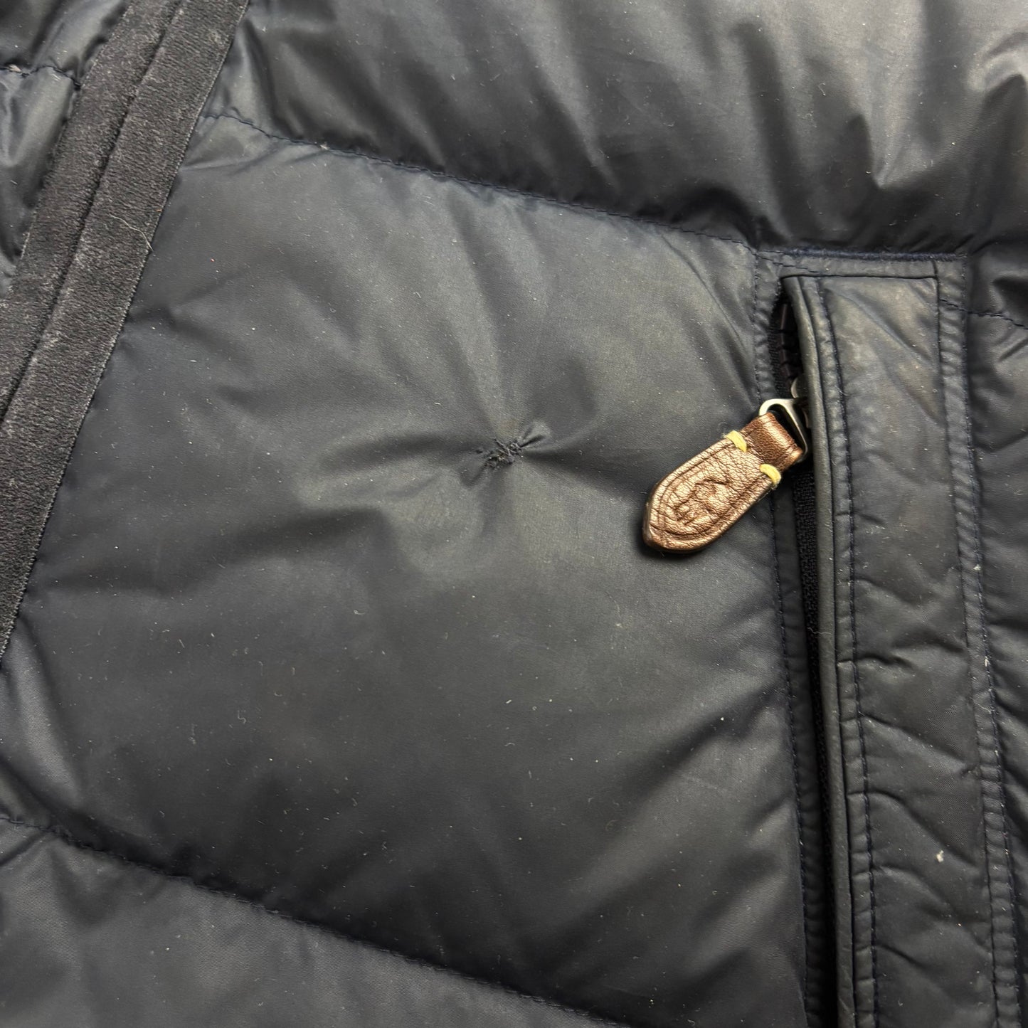 Polo Ralph Lauren Great Britain Navy Blue Hooded Body Warmer Gilet Down Vest - XL