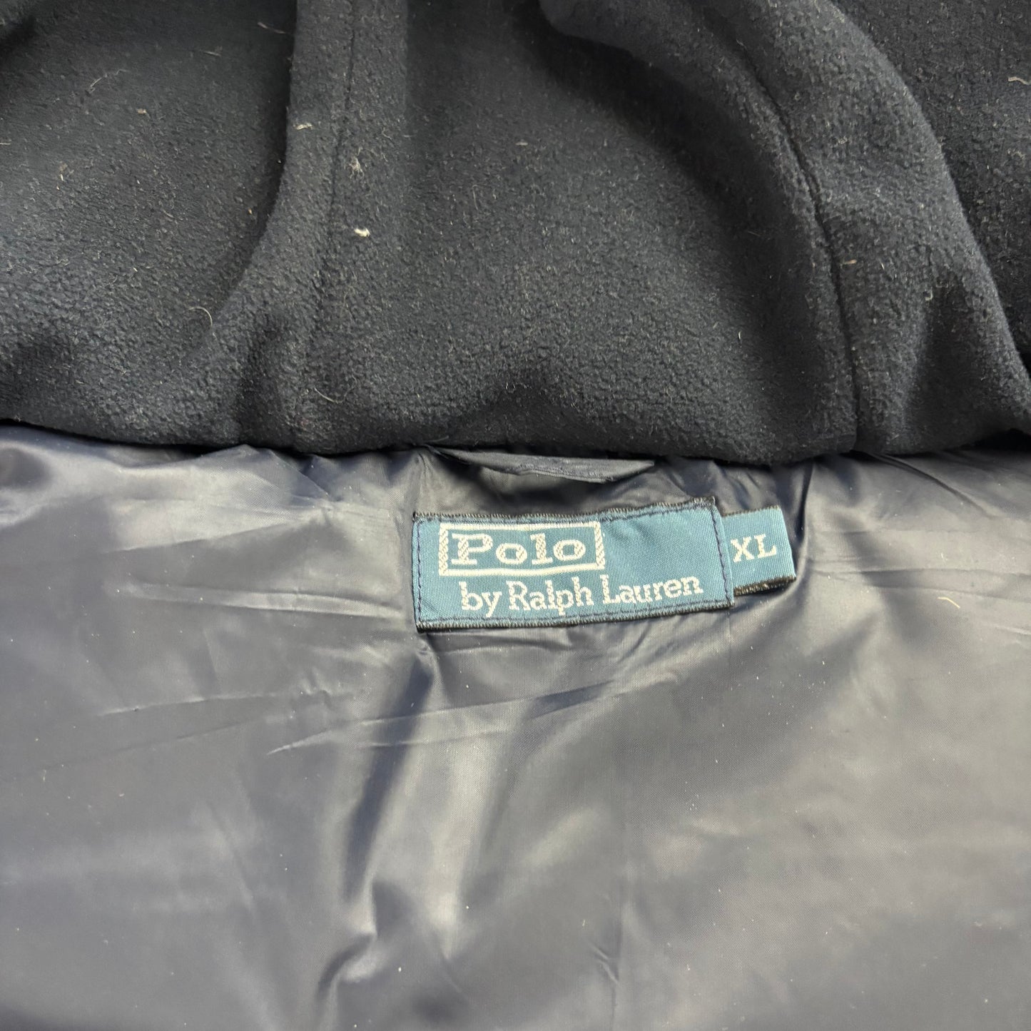 Polo Ralph Lauren Great Britain Navy Blue Hooded Body Warmer Gilet Down Vest - XL