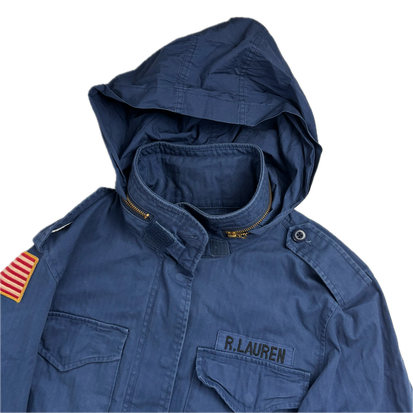 Navy Blue Military Army Parka Jacket - M
