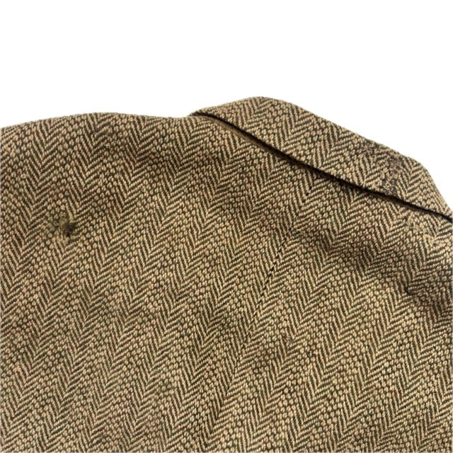 Polo Ralph Lauren Brown Green Herringbone Tweed Blazer Sports Coat Wool - 46R