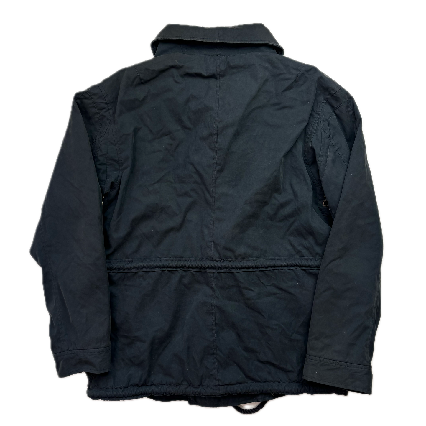 Polo Ralph Lauren Navy Double Breasted Rain Mac Shawl Collar Coat Lined - L