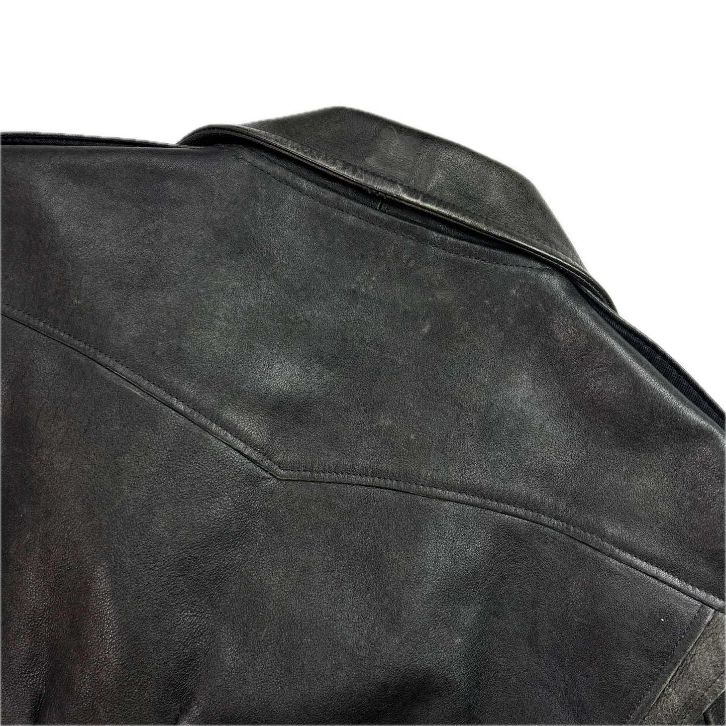 Polo Ralph Lauren Black Leather Moto Jacket Biker - XL