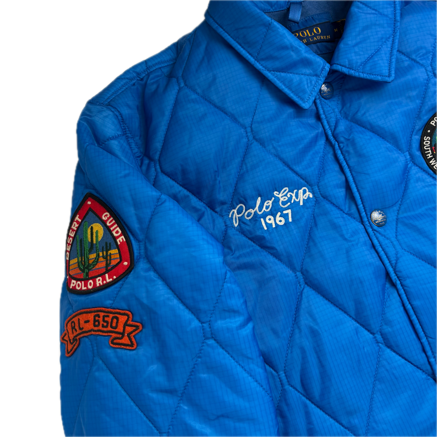 Polo Ralph Lauren Blue Quilted Coach Jacket Expedition Sportsman - M