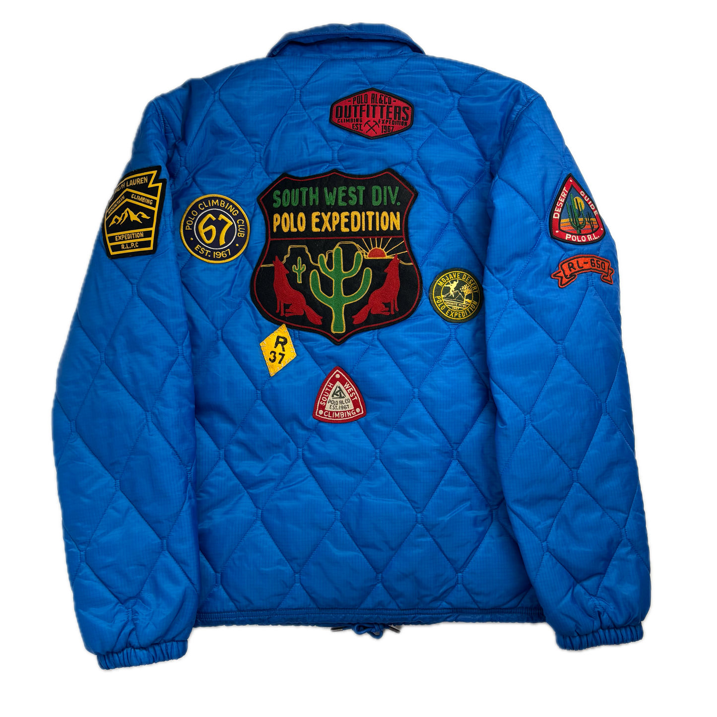 Polo Ralph Lauren Blue Quilted Coach Jacket Expedition Sportsman - M