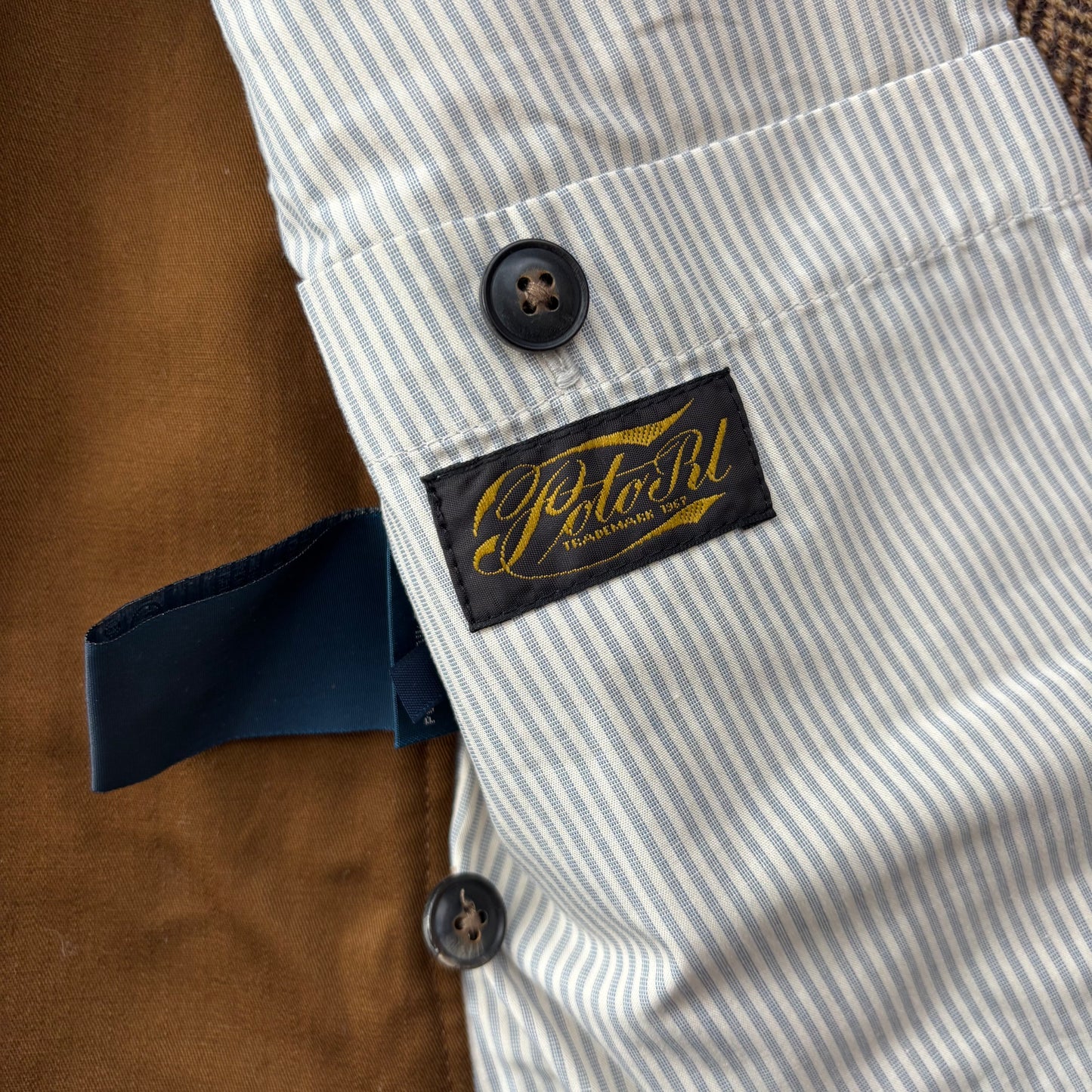 Polo Ralph Lauren Brown Herringbone Waistcoat (Wool) - M