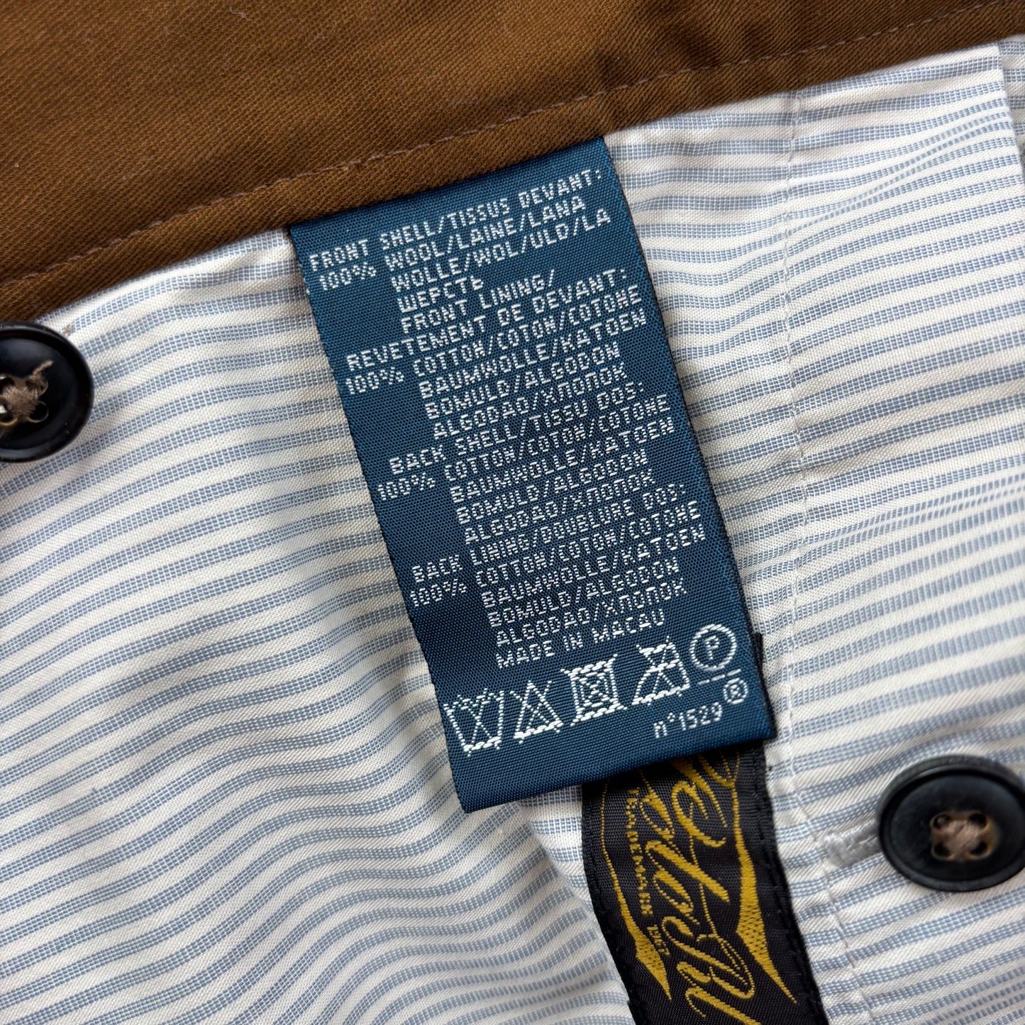 Polo Ralph Lauren Brown Herringbone Waistcoat (Wool) - M