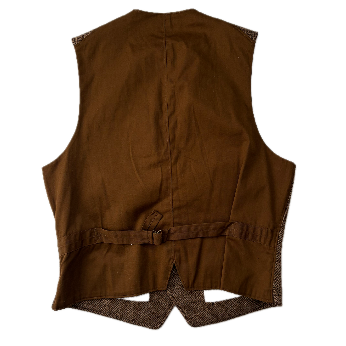 Polo Ralph Lauren Brown Herringbone Waistcoat (Wool) - M