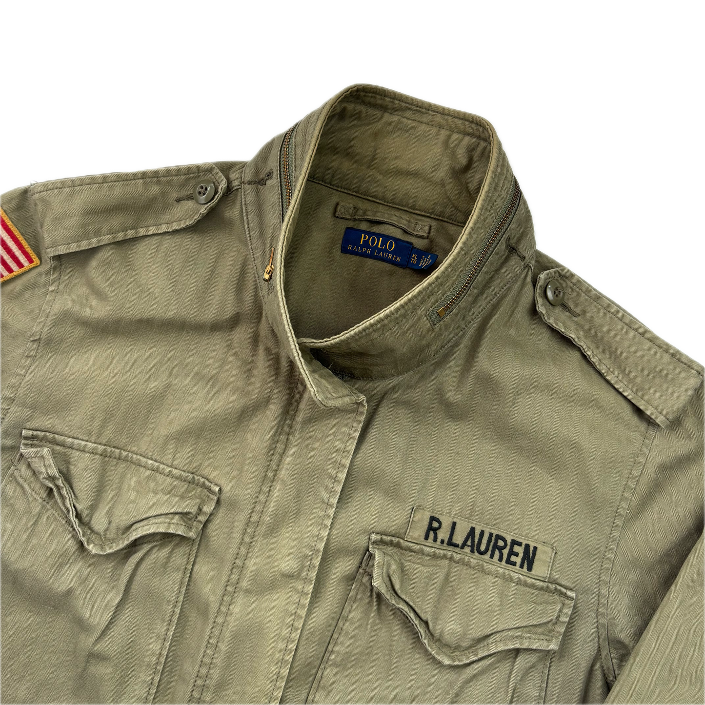 Polo Ralph Lauren Green Army Military Field Jacket - XL