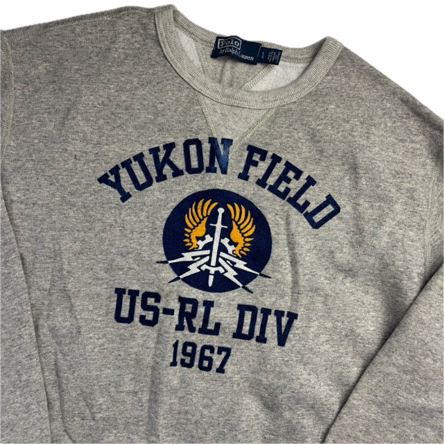 Polo Ralph Lauren Grey Yukon Field USRL Army Sweatshirt - M
