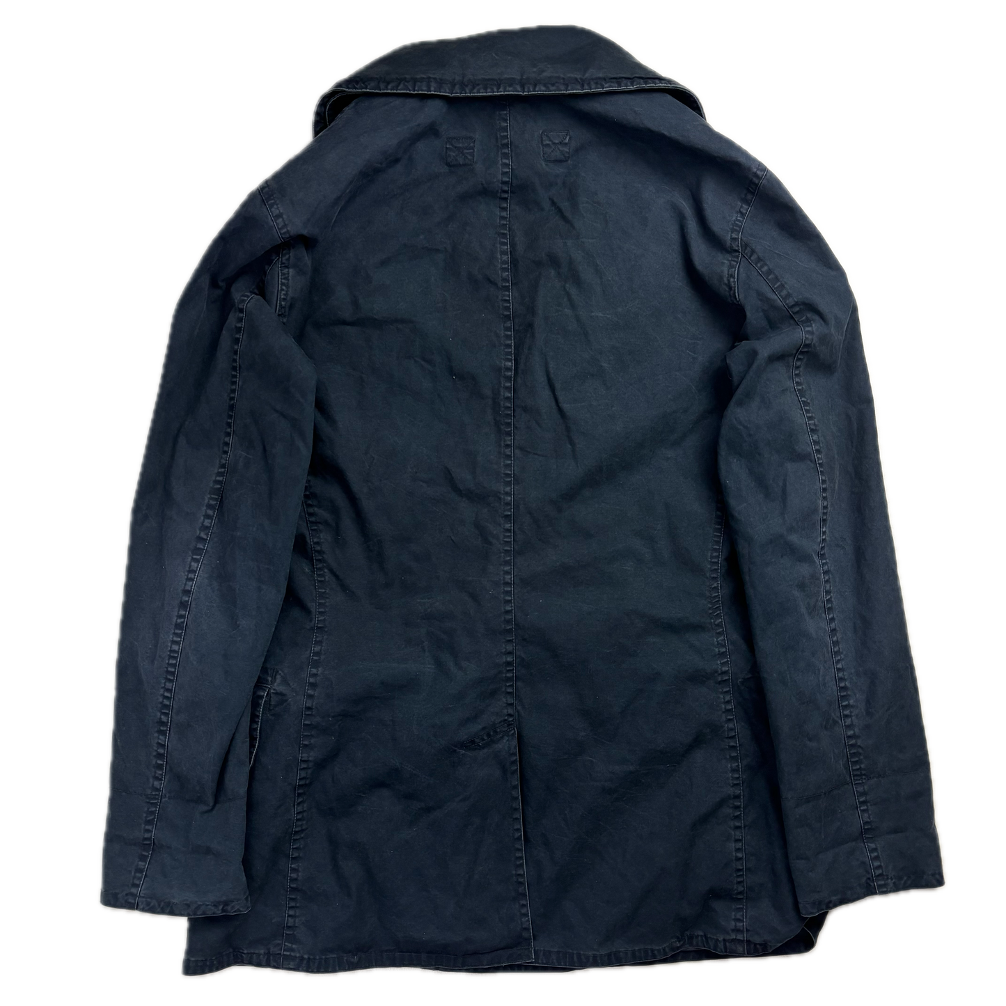 Polo Ralph Lauren Navy Double Breasted Rain Mac Shawl Collar Coat - S