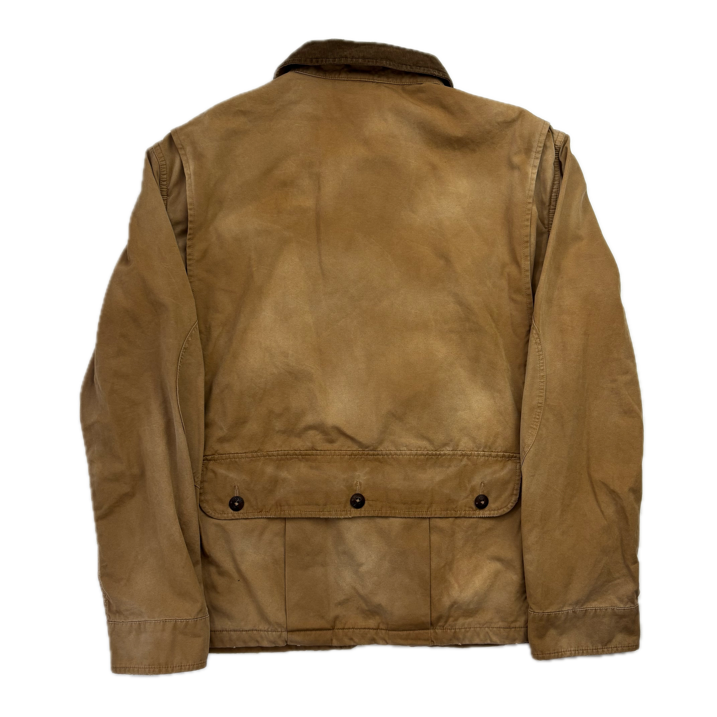 Tan Multi-Pocket Utility Cargo Jacket - L