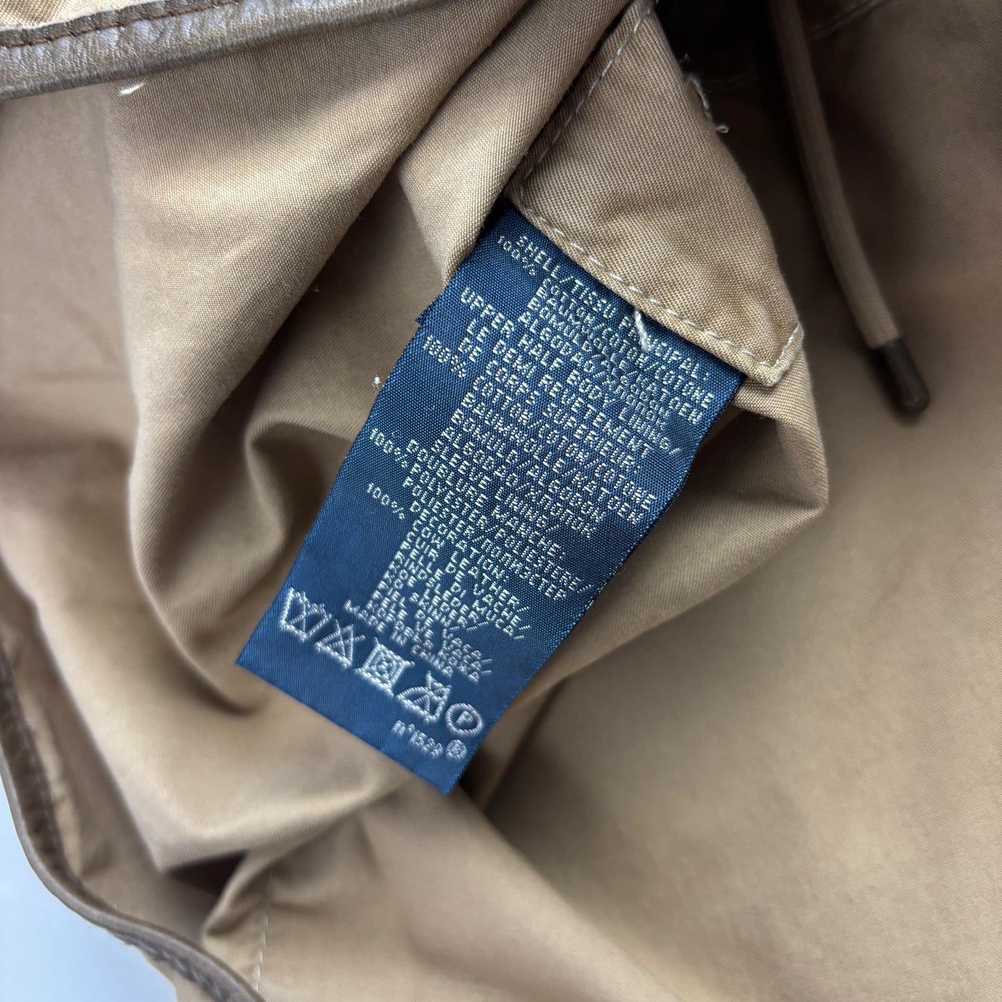 Polo Ralph Lauren Belted Beige Safari Jacket Leather Details - M