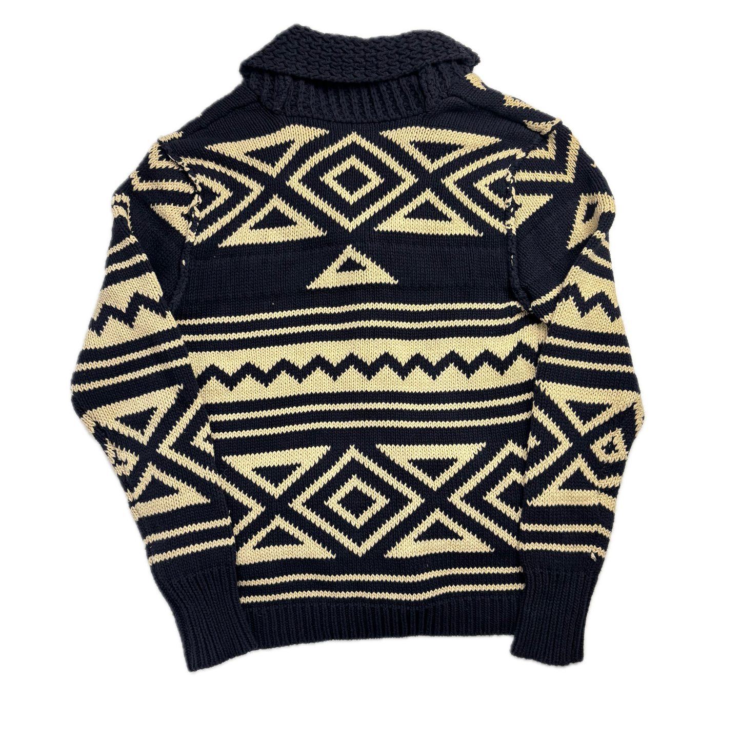 Denim & Supply Navy Beige Aztec Cardigan - S