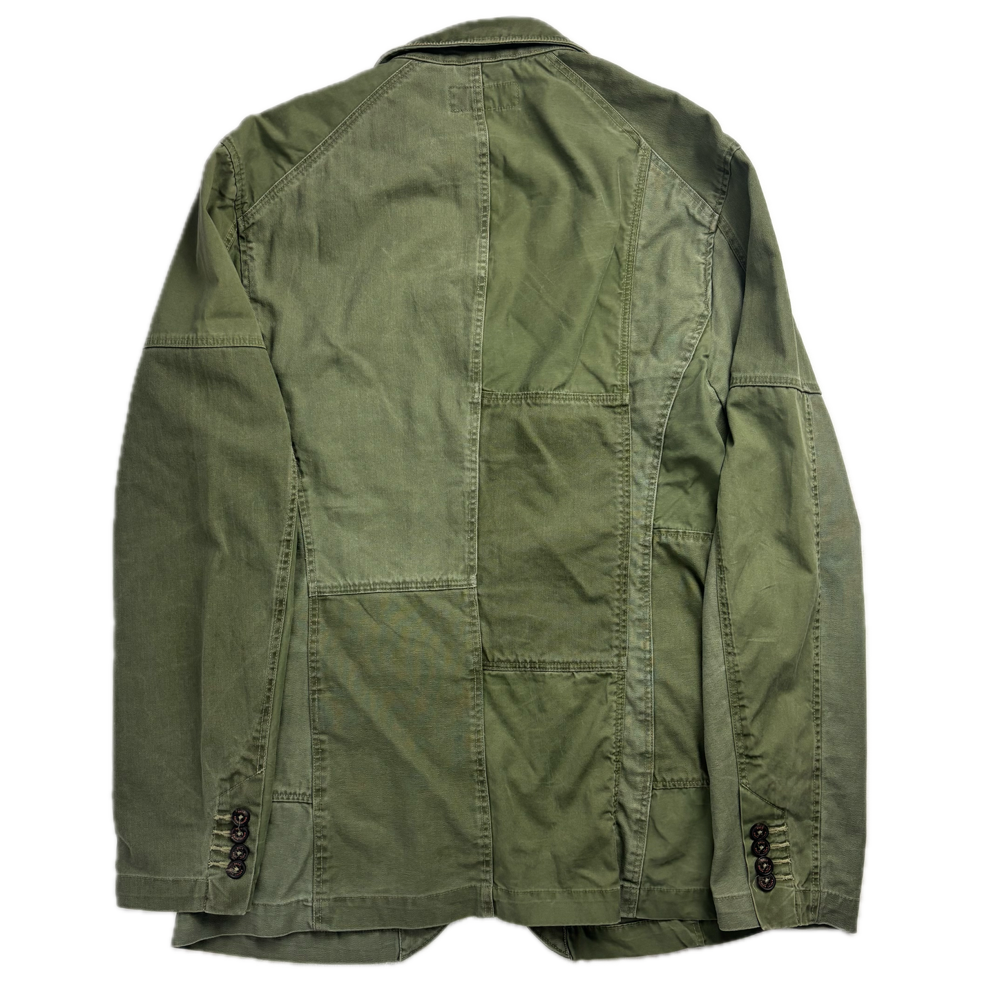 Polo Ralph Lauren Green Patchwork Blazer Military (Cotton) - S