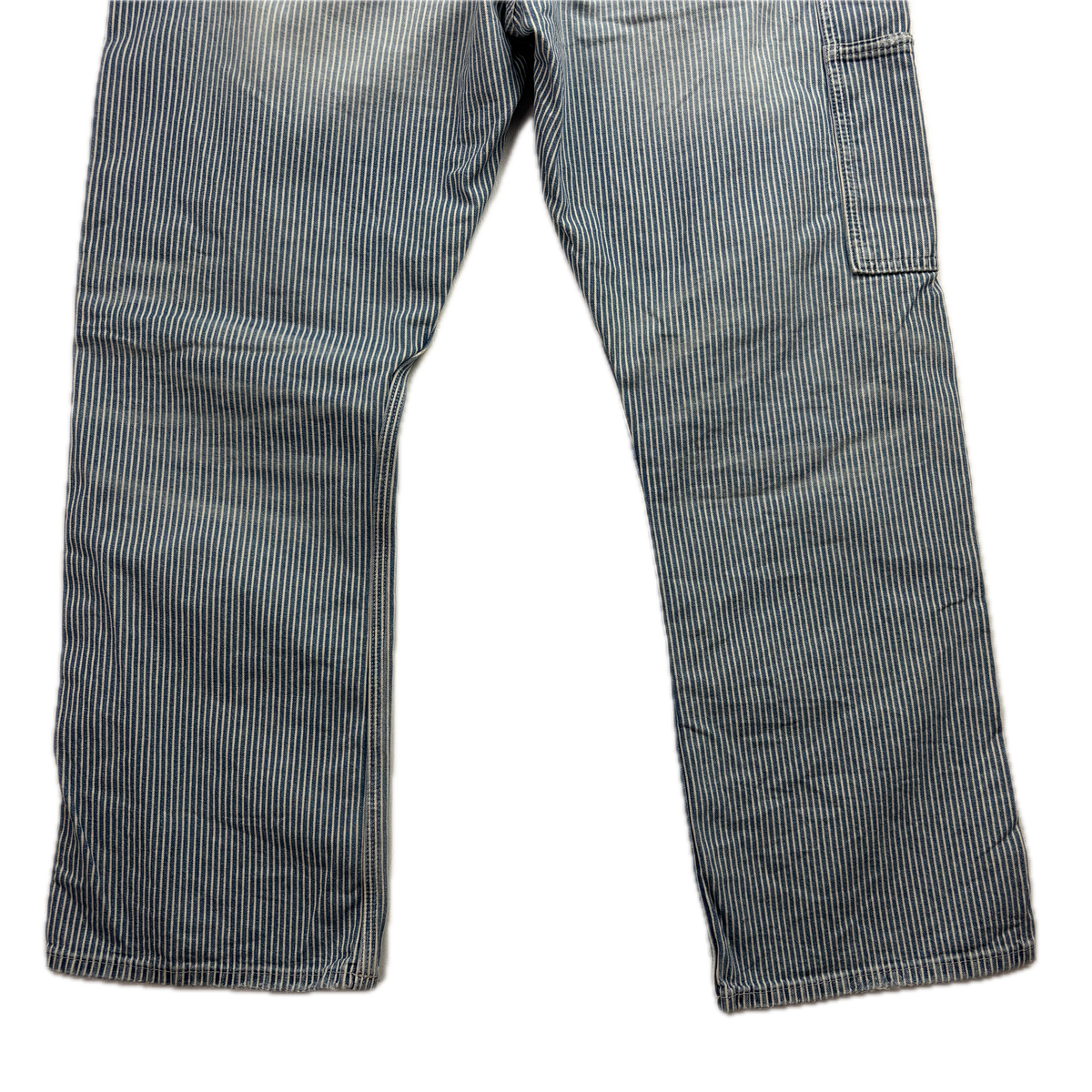 Polo Ralph Lauren Denim & Supply Railroad Stripe Relaxed Fit Carpenter Jeans Distressed - 33x32