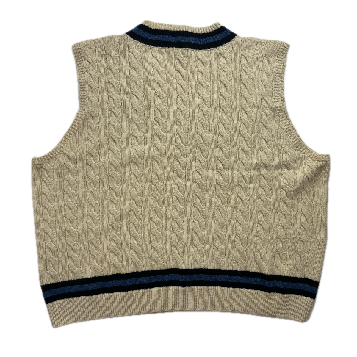 Polo Ralph Lauren Ivory Cricket Vest Tennis Cableknit (Wool Silk Cashmere) - 3XB