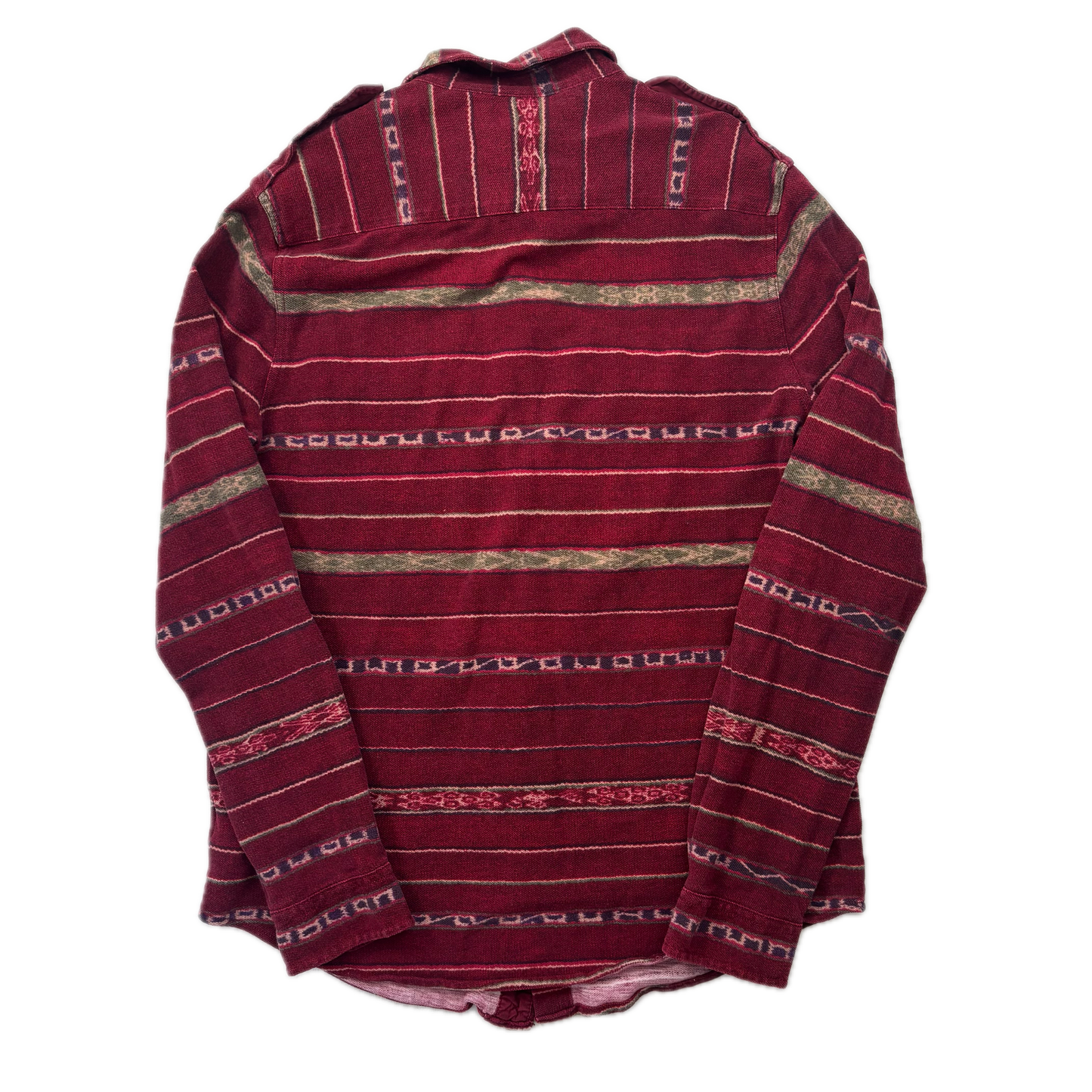 Polo Ralph Lauren Red Aztec Serape Southwestern Mesh Shirt - M