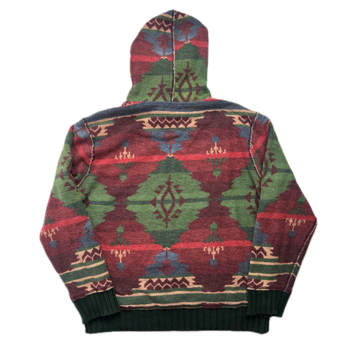 Polo Ralph Lauren Navajo Towelling Aztec Beacon Print Hoodie - L