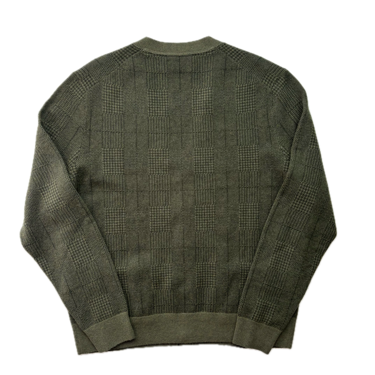 Polo Ralph Lauren Glen Plaid Tweed Green Cardigan (Wool) - L