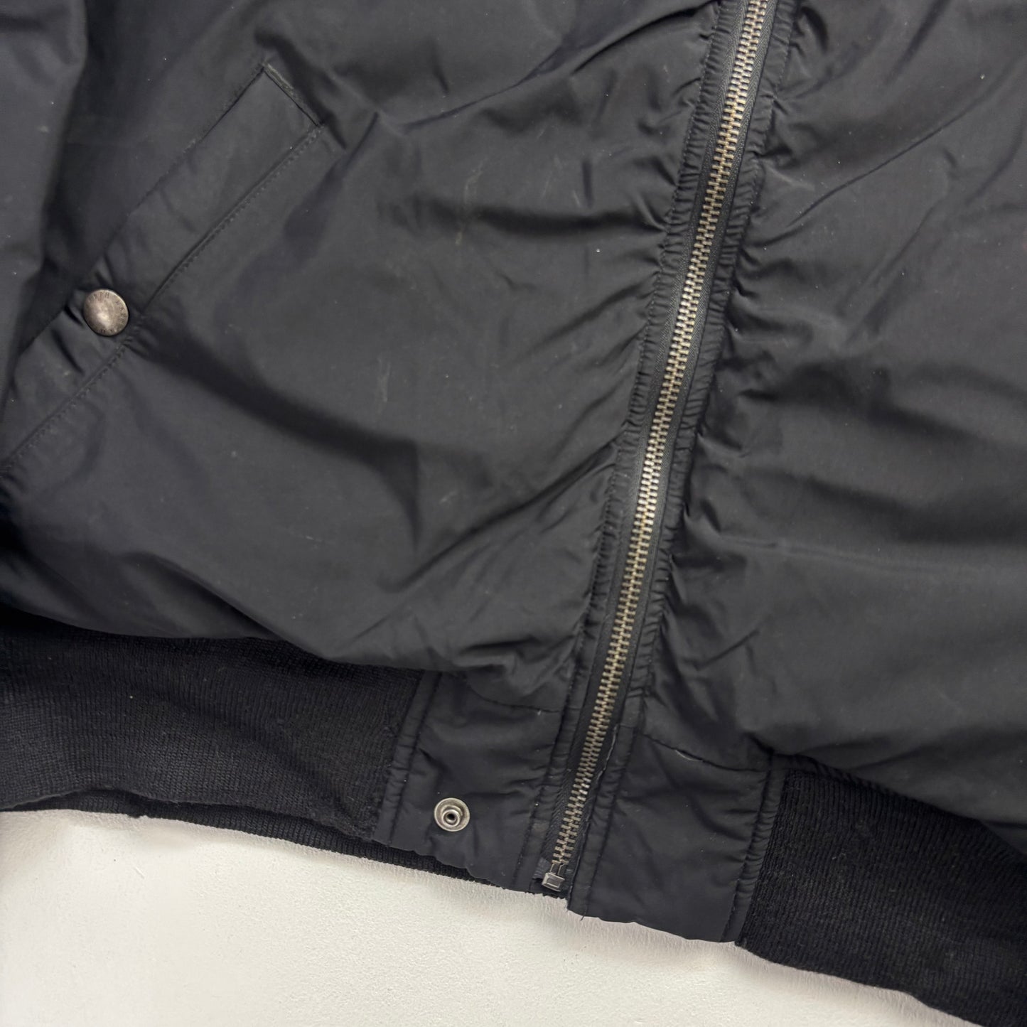 Polo Ralph Lauren Lambswool Collar Black Bomber Jacket - M