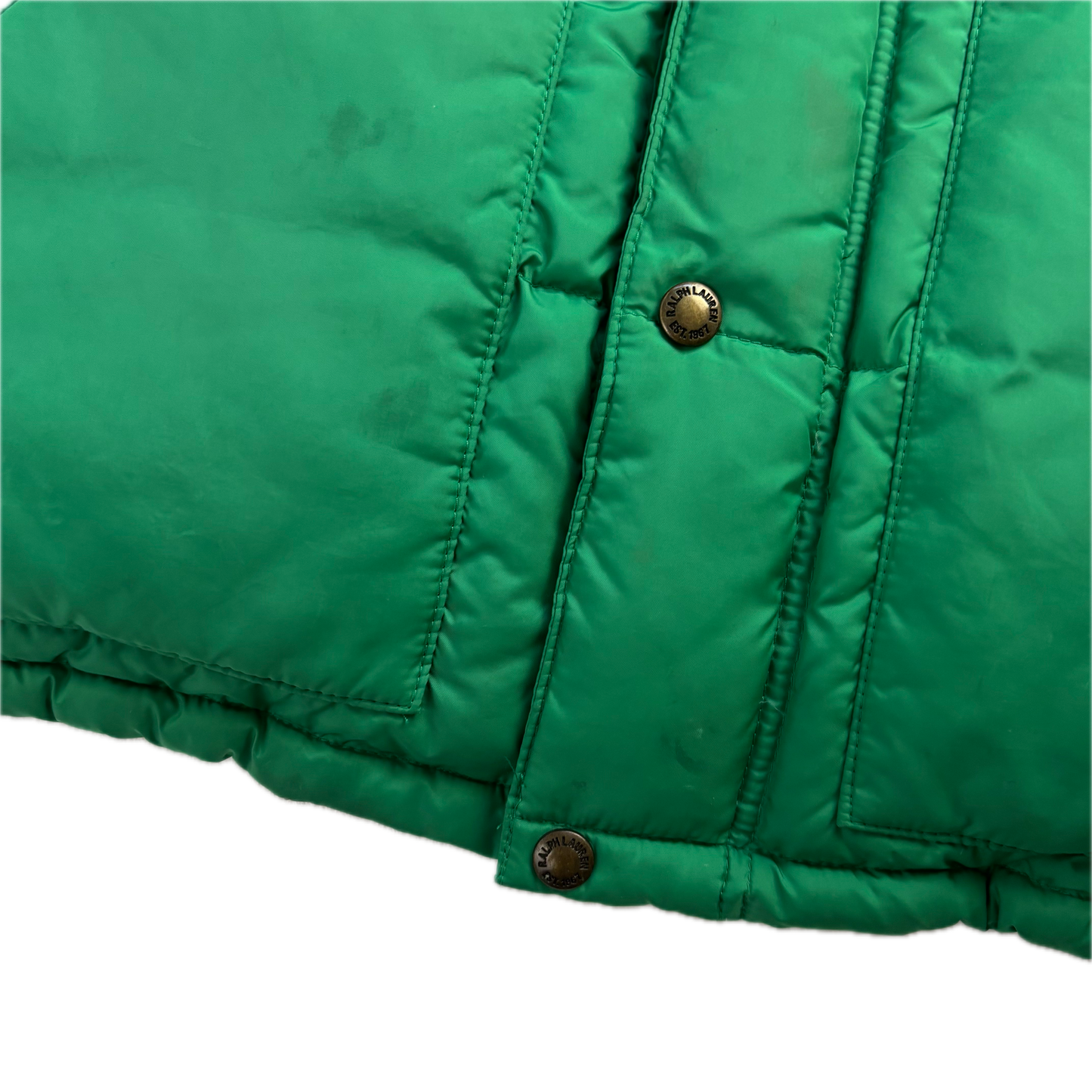 Polo Ralph Lauren Green Hooded Body Warmer Gilet Down Vest - M