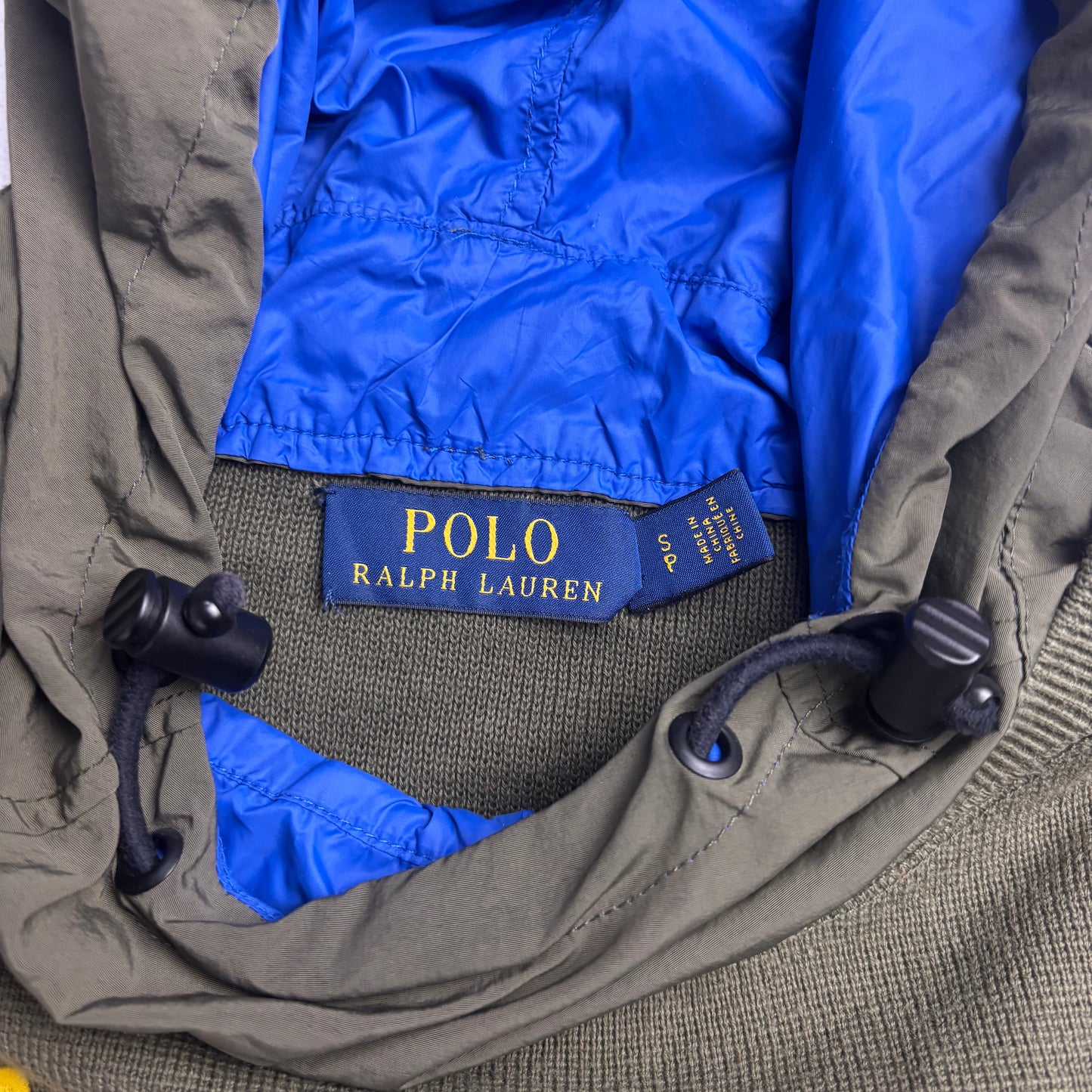 Ralph Lauren Polo Hi-Tech Hybrid Olive Green Orange Hoodie - S