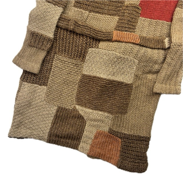 Ralph Lauren Patchwork Cardigan Belted Long Robe - M