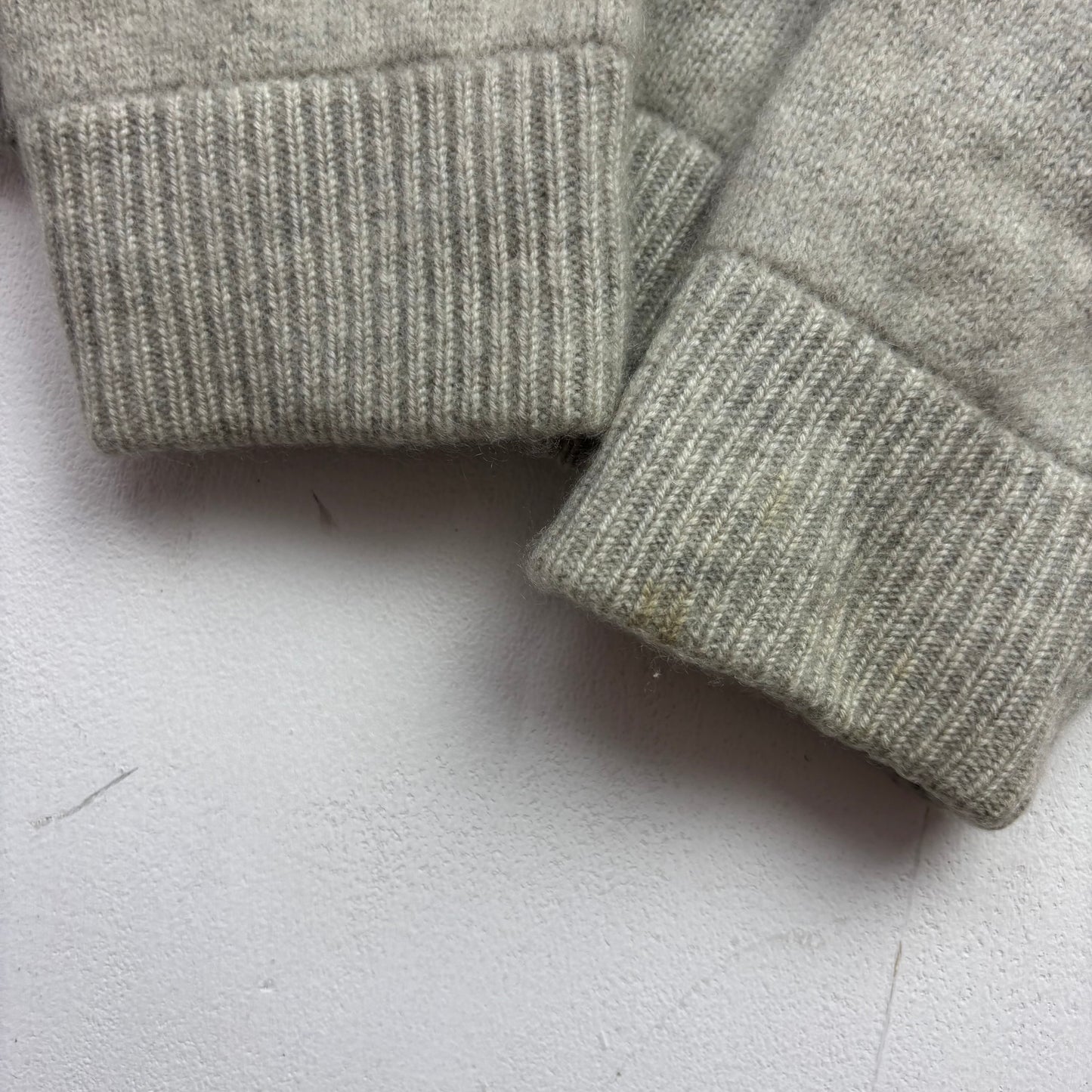 Polo Ralph Lauren Grey Cashmere Pullover Hoodie - L (M)