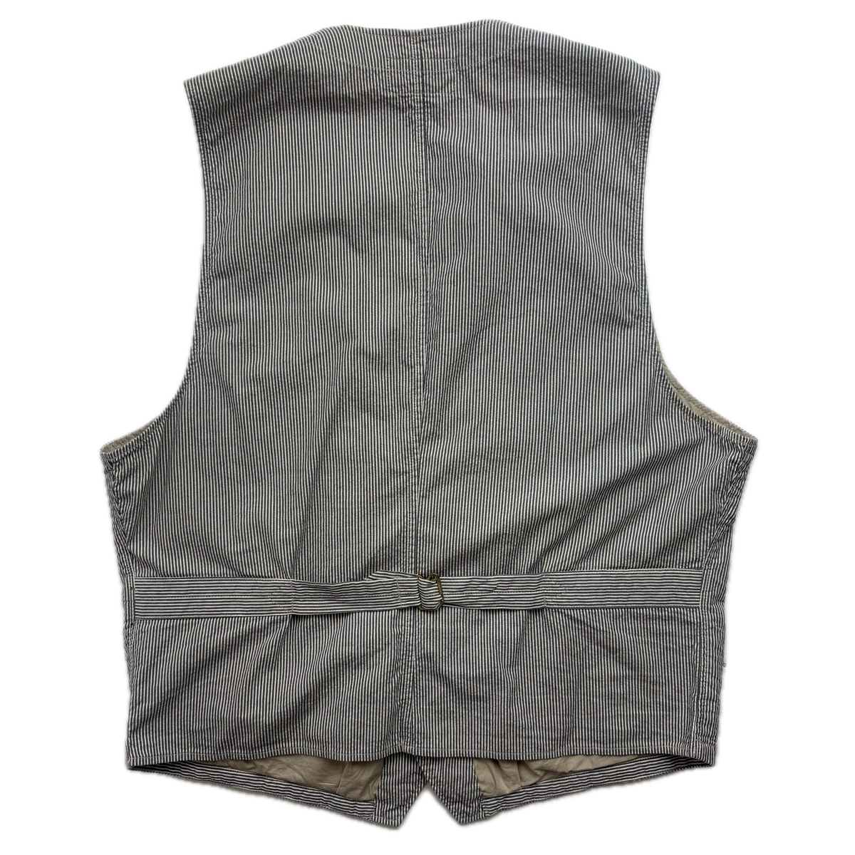 RRL Ralph Lauren Blue Seersucker Waistcoat (Cotton) - L