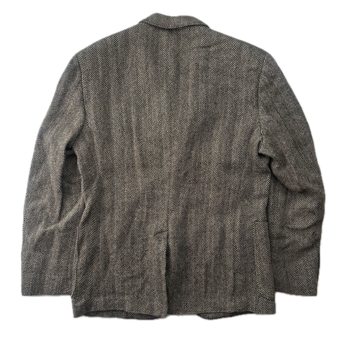 Polo Ralph Lauren Grey Herringbone Blazer (Flax Silk Wool) - 42R