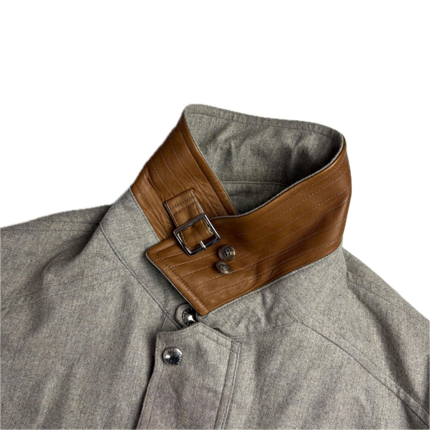 Polo Ralph Lauren Belted Grey Wool Safari Jacket - XL