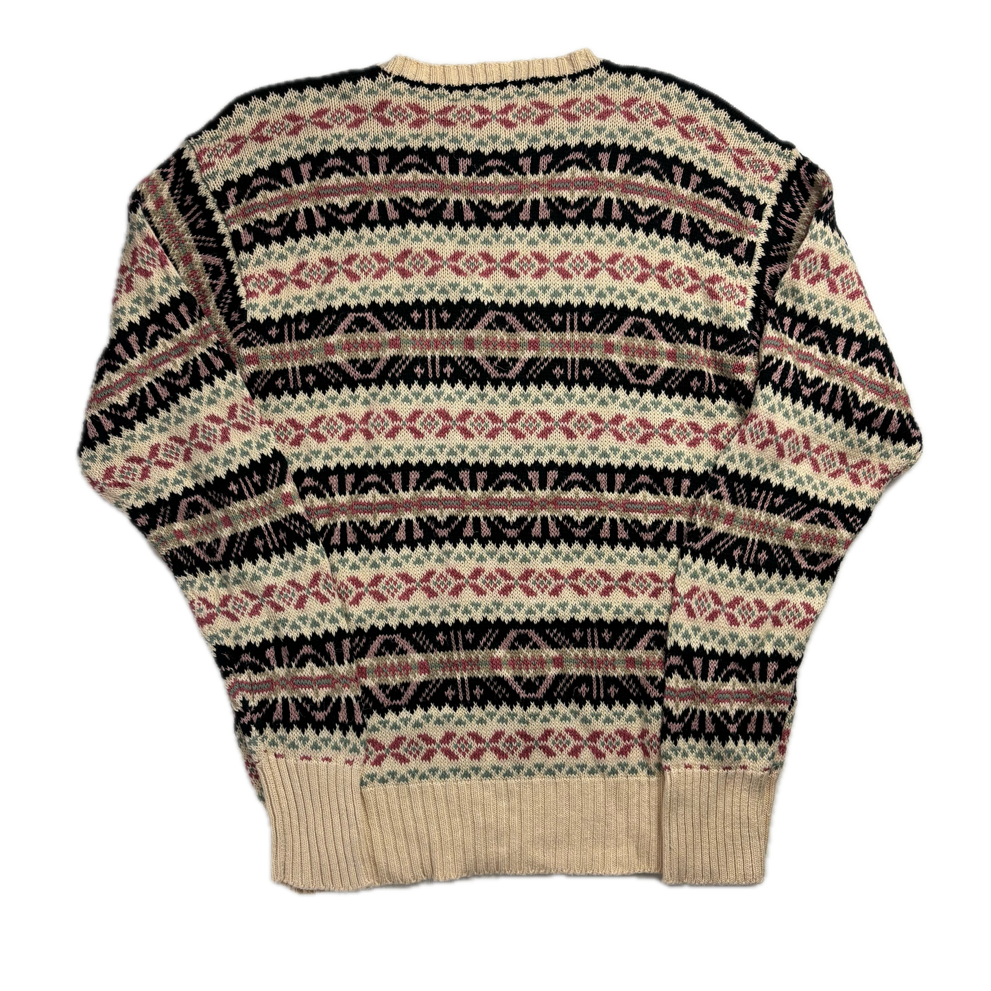 Polo Ralph Lauren Fairisle Jumper Crew Neck Sweater (Cotton Linen) - M