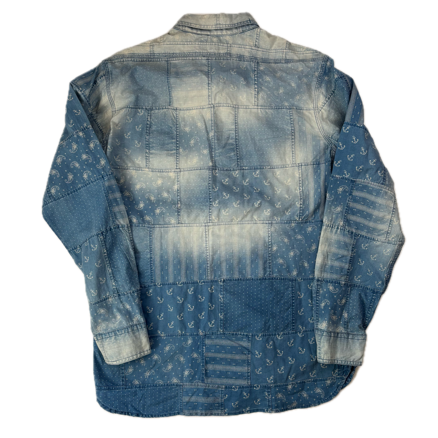 Polo Ralph Lauren Indigo Patchwork Shirt - M