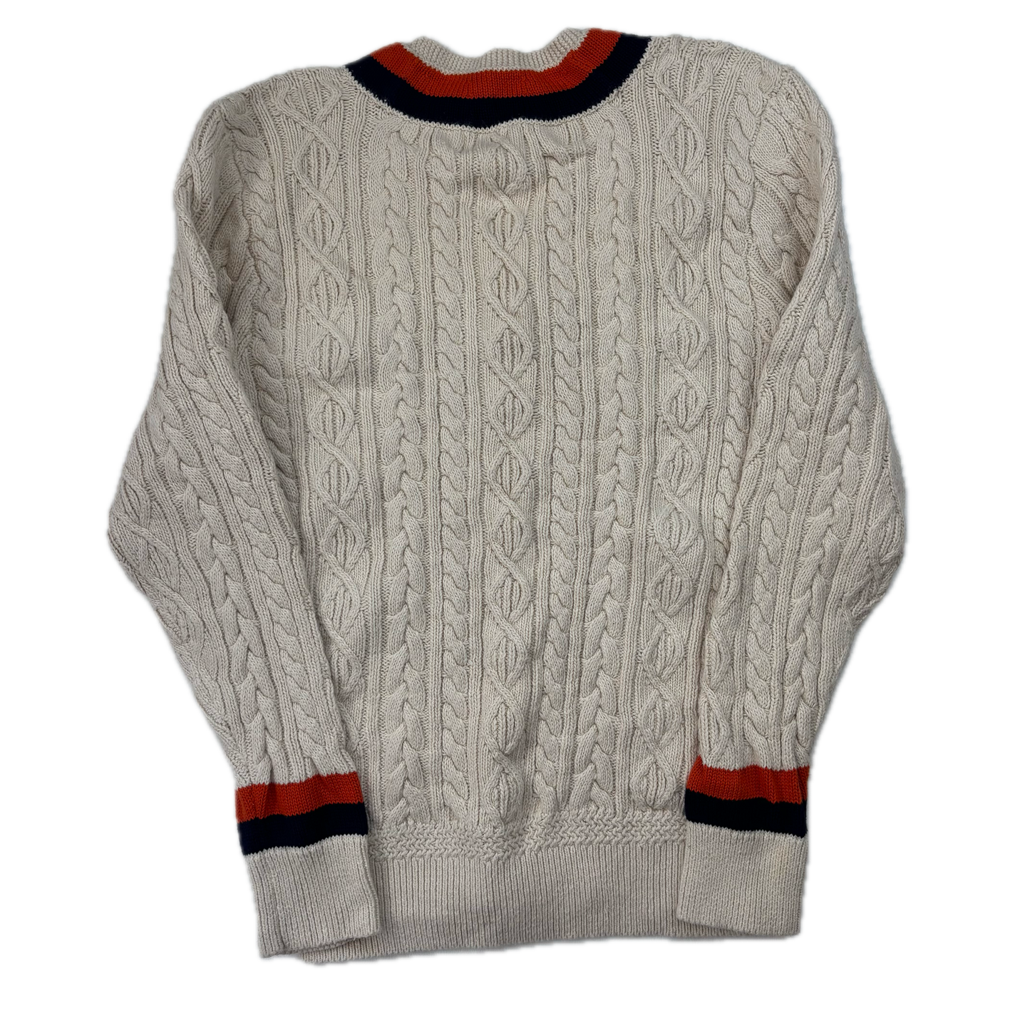 Polo Ralph Lauren Crest Ivory Cricket Jumper Cableknit (Cotton)- M